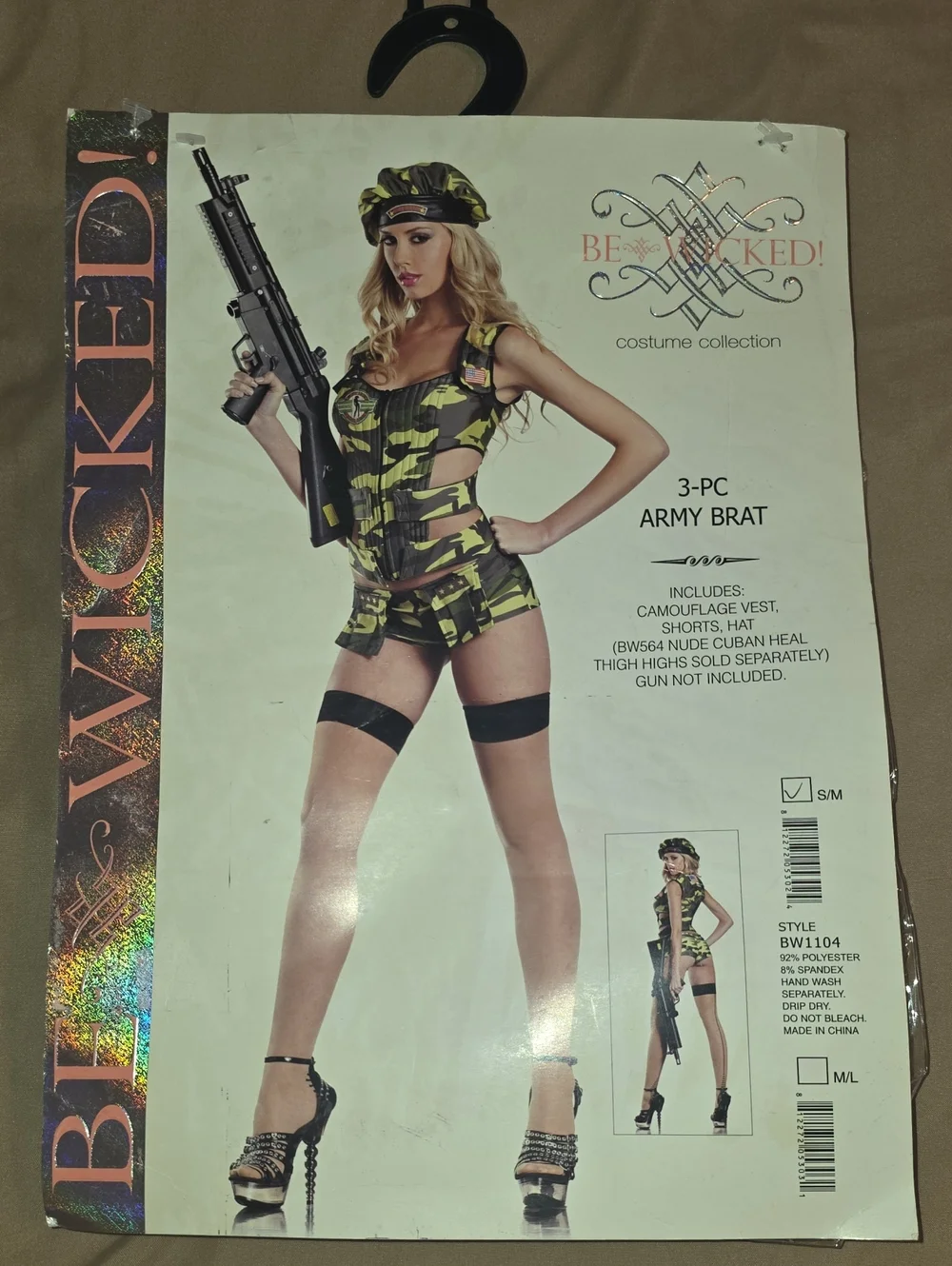 3-PC Army Brat Costume - Green Camouflage